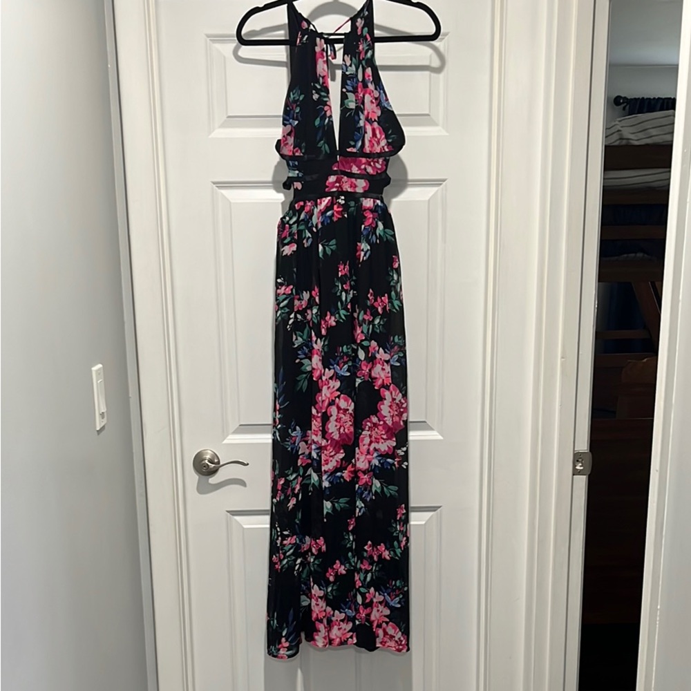 Express Pink Halter Sundress for Wedding Guest